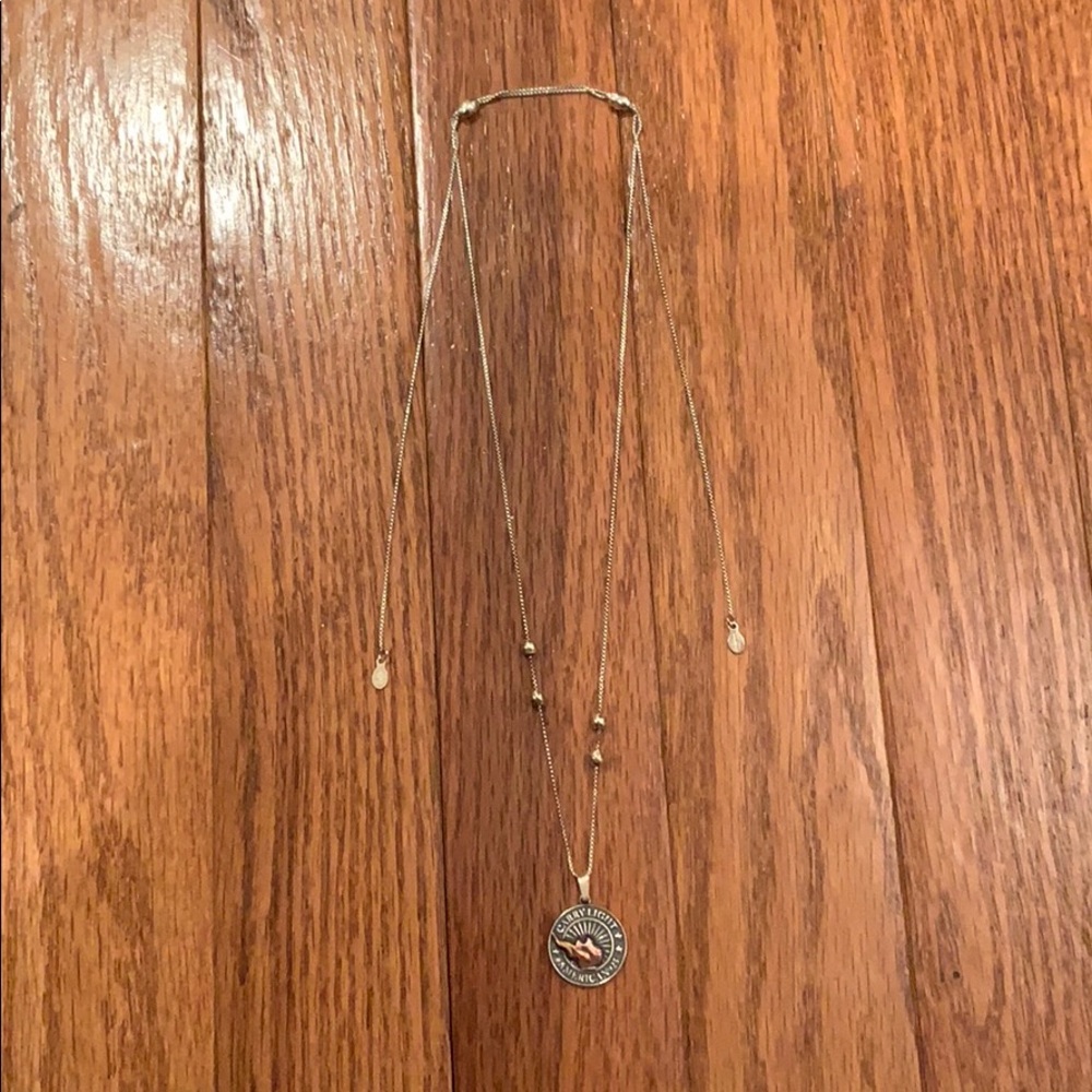ALEX AND ANI LIBERTY COPPER CARRY LIGHT NECKLACE